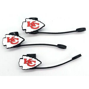 KC Chiefs Set of 3 Straw Toppers for 40 oz